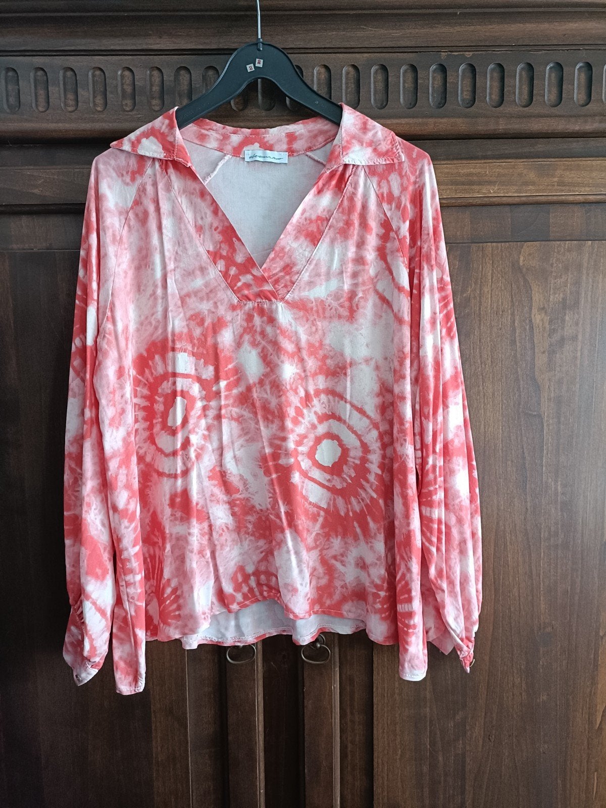 Azzurro wijde zomer blouse top xl 44 46, Azzurro, Overige kleuren, Maat 46/48 (XL) of groter, Ophalen of Verzenden