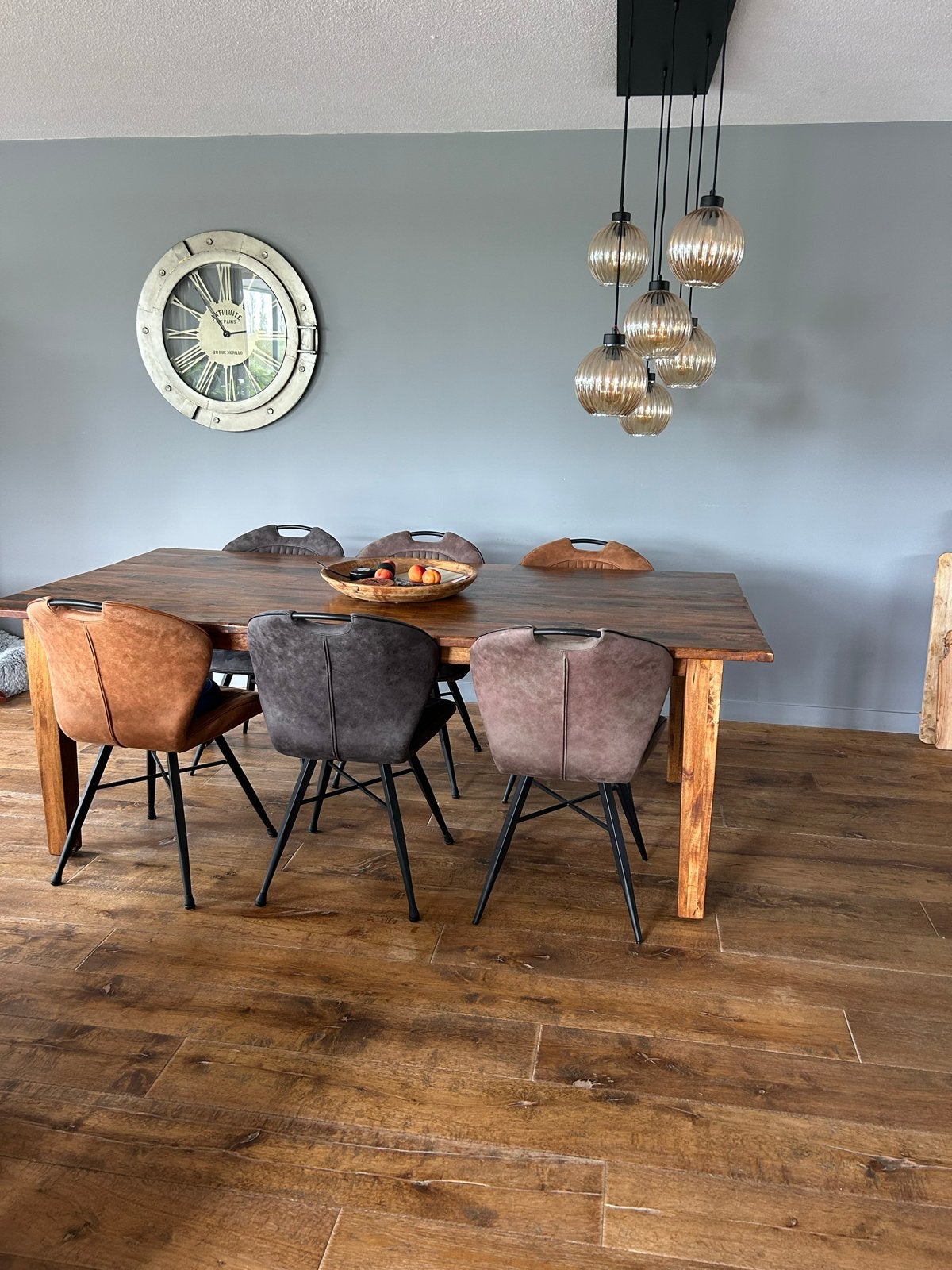 Set van 6 comforabele  eetkamerstoelen, Ophalen, Gebruikt, Overige kleuren, Stof