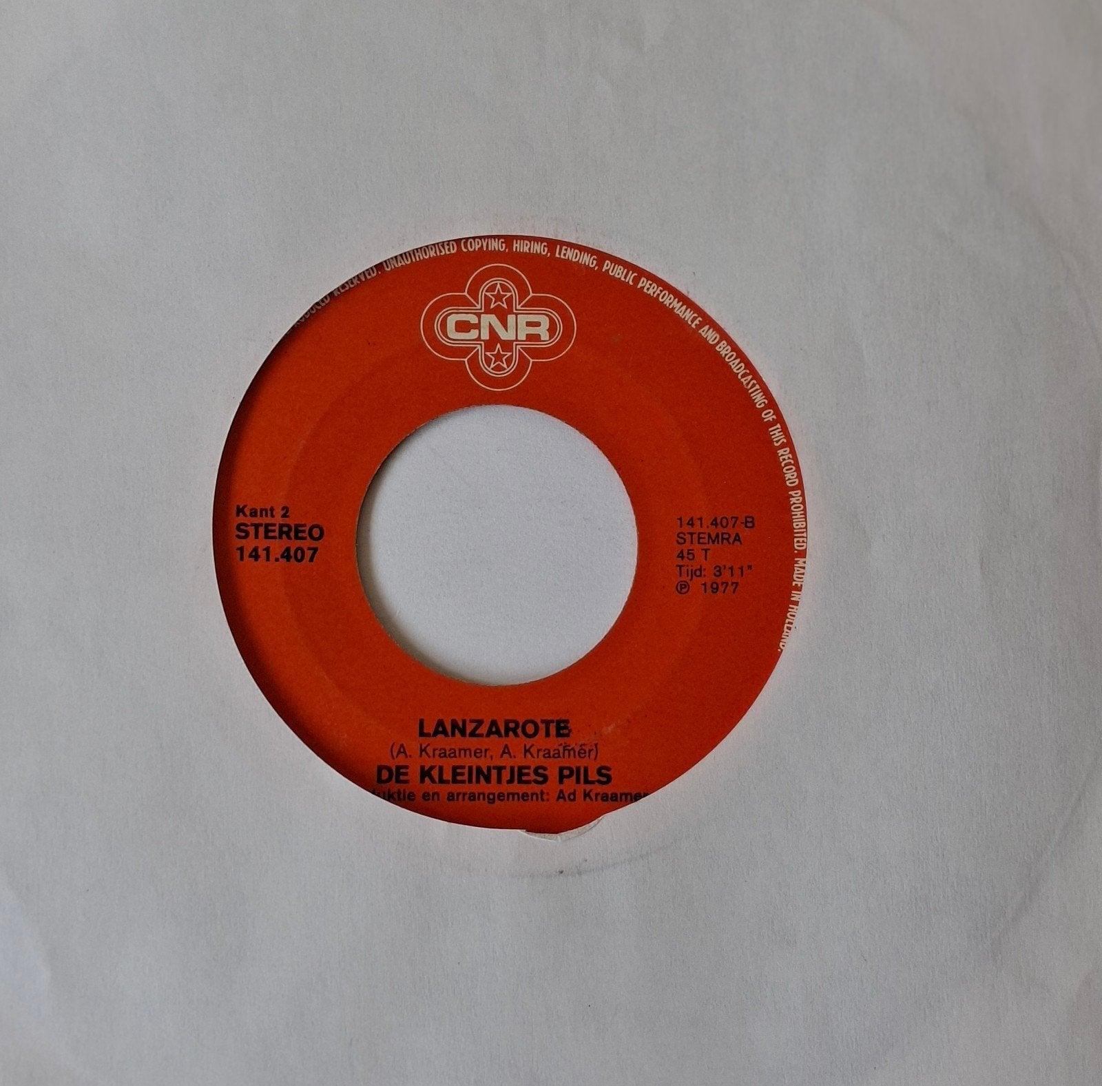 De Kleintjes Pils      Gran Canaria / Lanzarote, Gebruikt, 7 inch, Ophalen of Verzenden, 1970 - 1979
