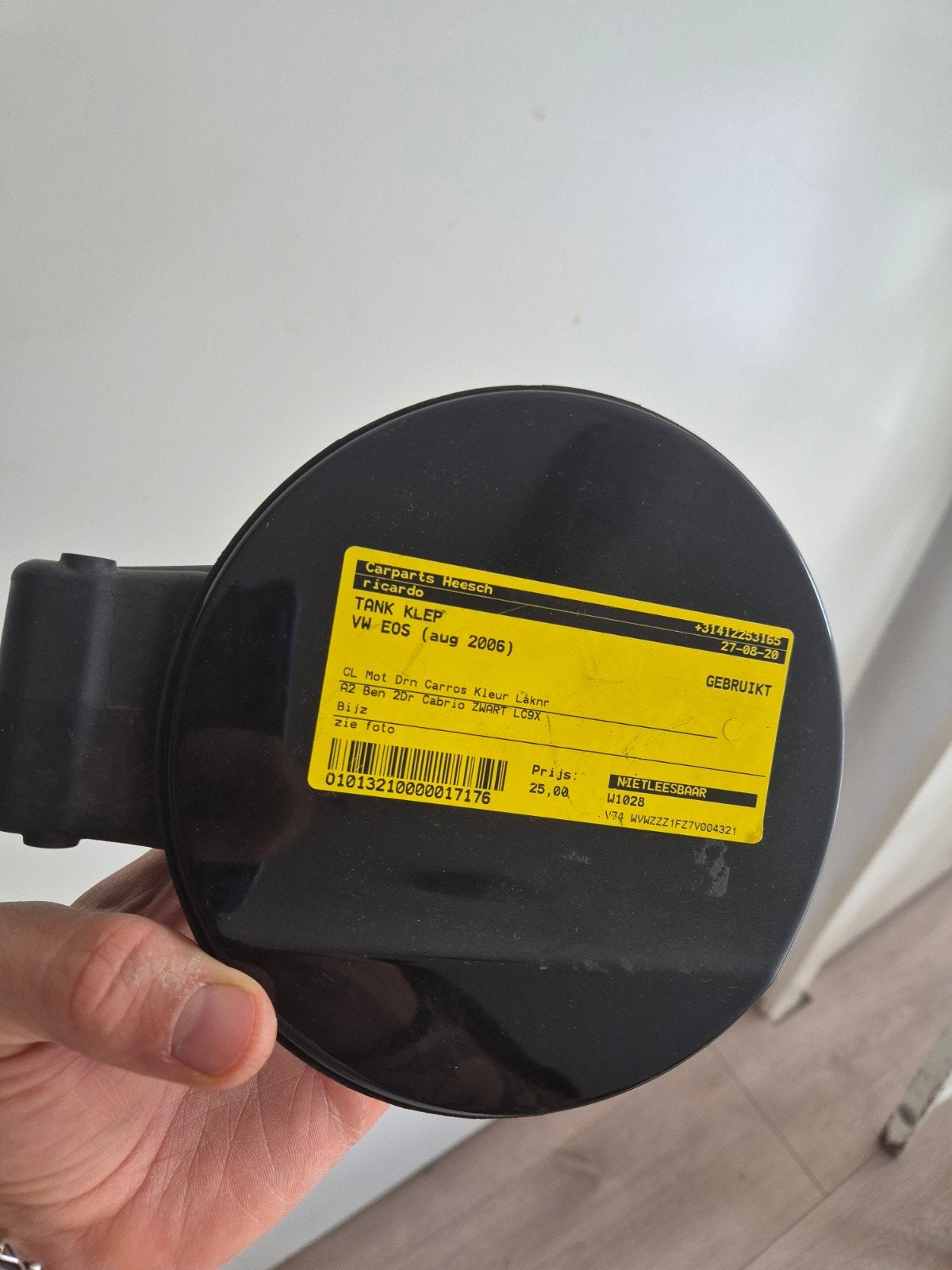 Tankklep zwart VW Eos 2006-2011, Ophalen of Verzenden, Gebruikt, Volkswagen