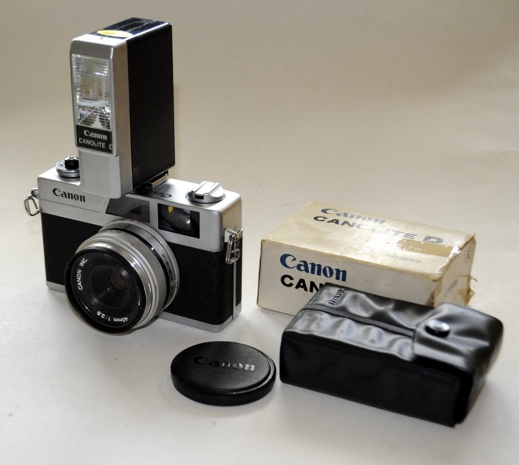 Canon Canonet 28 met flitser, Ophalen of Verzenden, Gebruikt, Compact, Canon
