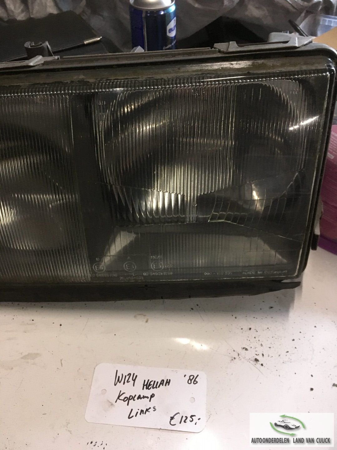 Mercedes w124 Koplamp Links 1989, Gebruikt, -, -, Ophalen of Verzenden