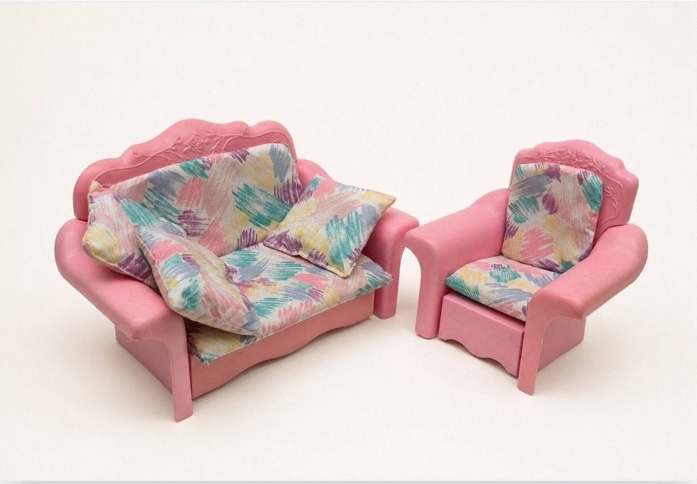 Vintage barbie woonkamer set Sweet Roses, Ophalen of Verzenden
