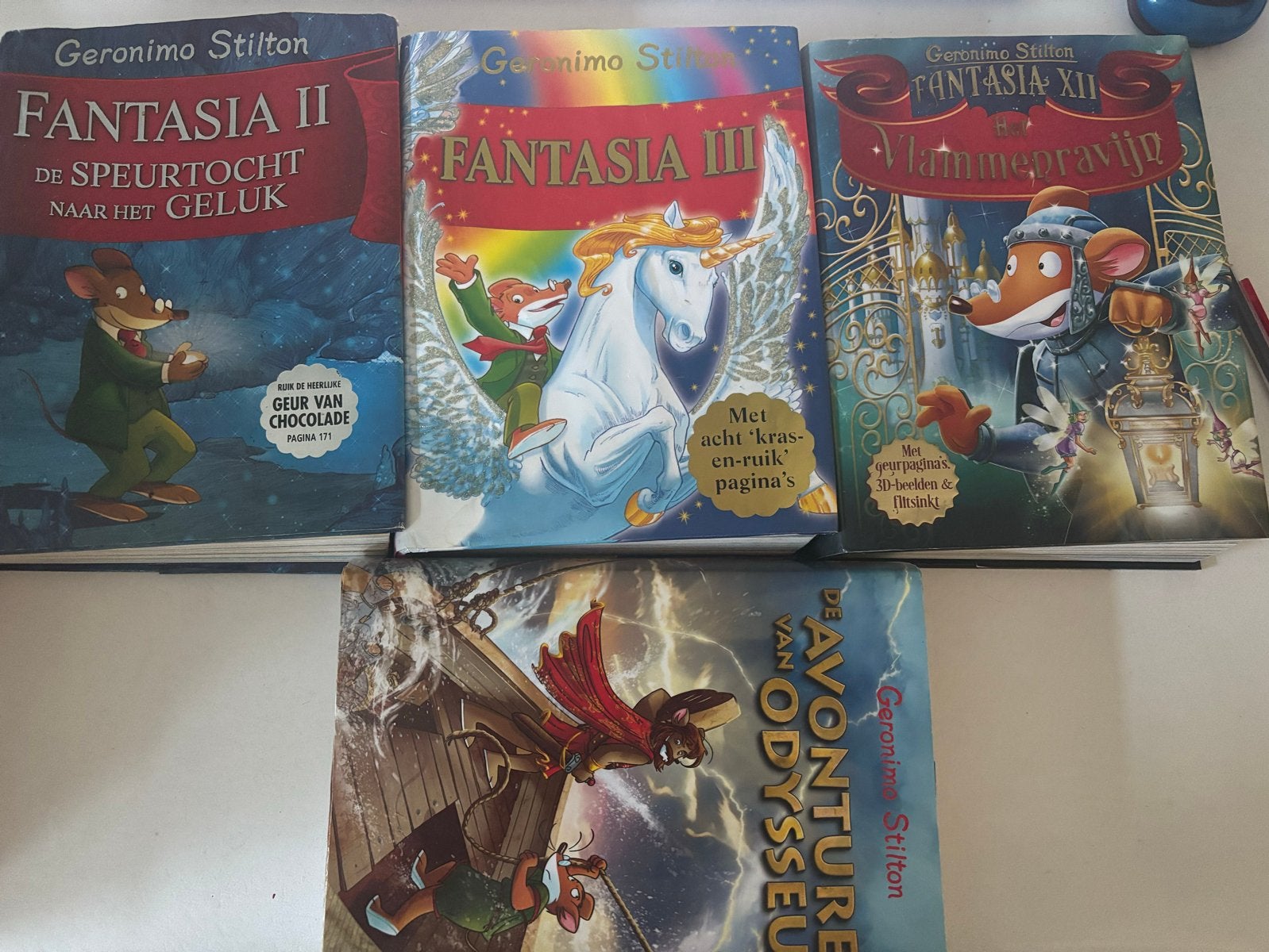 Geronimo Stilton Fantasia Boeken - 4-delige set, Ophalen of Verzenden, Gelezen, Fictie