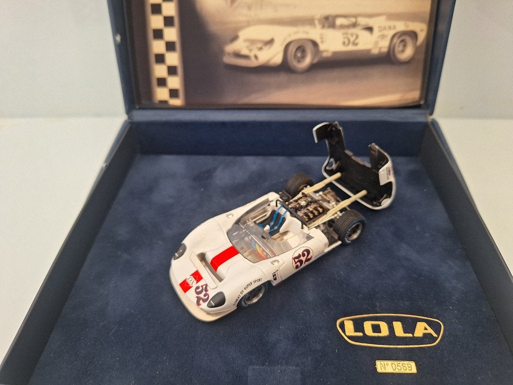 Fly 1:43 LOLA T70 Spyder Laguna Seca 1967 Peter Revson, Kinderen en Baby's, Overige merken, Racebaan, Fly, Nieuw