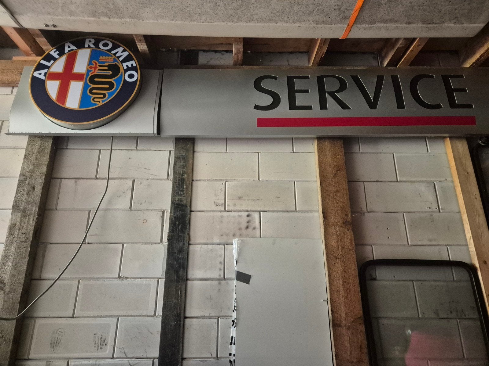 Alfa Romeo Service Reclamebord - Uniek Verzamelobject, Auto diversen, Auto-accessoires, Gebruikt, Ophalen