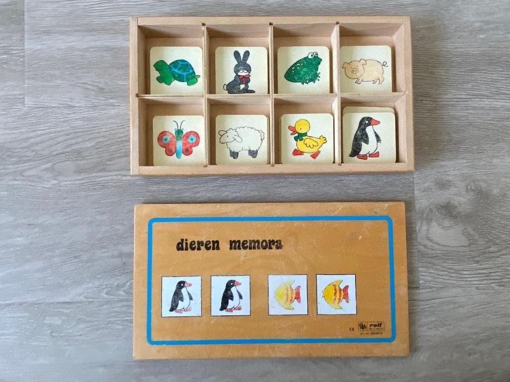 Rolf dieren memora, Kinderen en Baby's, Speelgoed | Houten speelgoed, Gebruikt, Ophalen of Verzenden