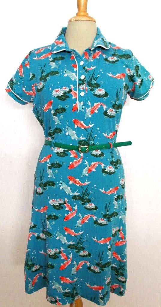 Grappige goudvissen print jurk van 4 Funky flavours! M, Maat 38/40 (M), Zo goed als nieuw, Knielengte, Verzenden