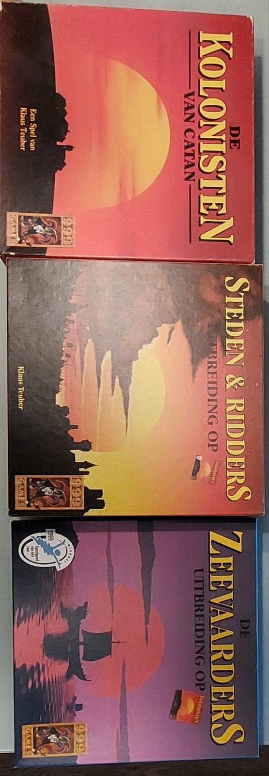 De Kolonisten van Catan + Steden & Ridders + Zeevaarders, Ophalen of Verzenden, Gebruikt