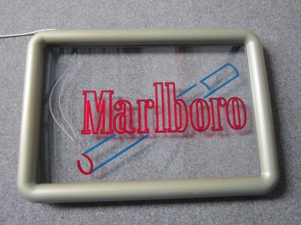 MARLBORO LAMP LICHTRECLAME, Ophalen, Gebruikt, Lichtbak of (neon) lamp