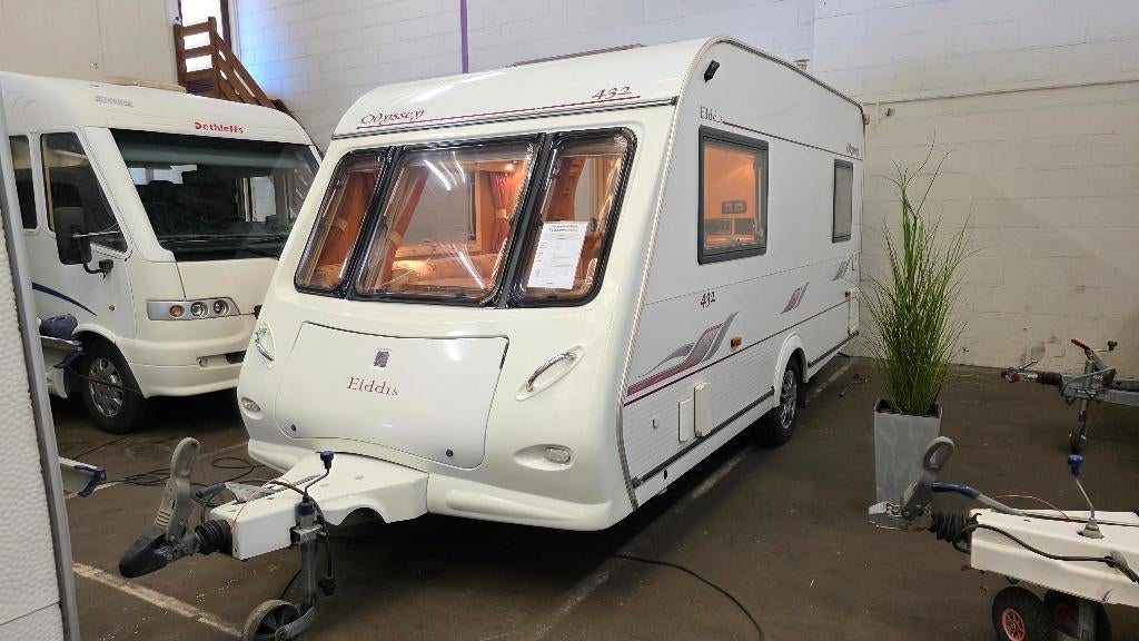 Elddis Odyssey 432, mover, voortent, luifel, aparte bedden!, Caravans en Kamperen, Schokbreker, Elddis, Tot en met 2, Bedrijf