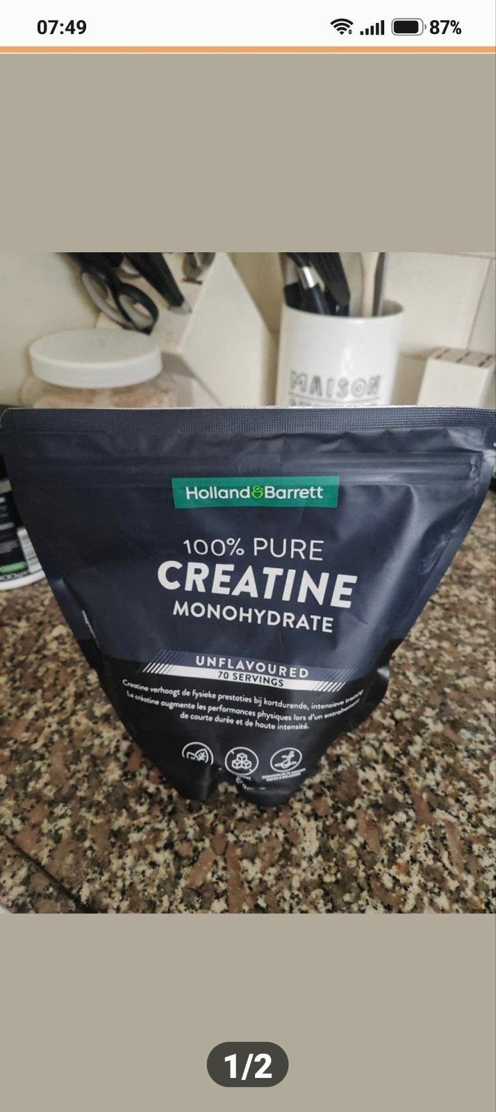 Holland & Barrett 100% Pure Creatine Monohydraat, Ophalen of Verzenden, Nieuw, Overige typen