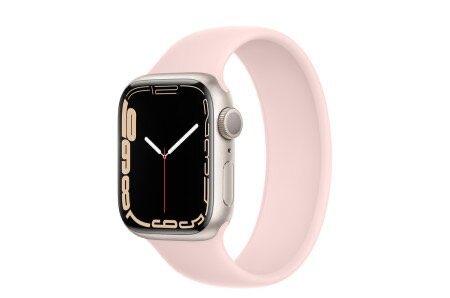Apple Watch Silicone Solo Loop Chalk Pink Size 1, 3, 4 & 5, Telecommunicatie, Wearable-accessoires, Nieuw, Bandje, Ophalen of Verzenden