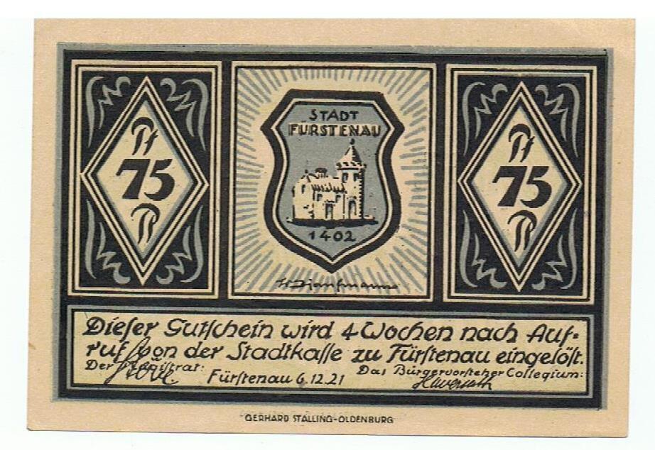 75 pfennig  Nr. 306, Ophalen of Verzenden, Duitsland, Los biljet