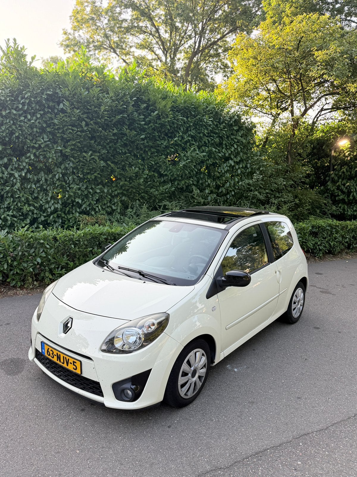 Renault Twingo 1.2, Panoramadak, Cruise Control,, Zwart, 4 cilinders, 4 stoelen, Wit