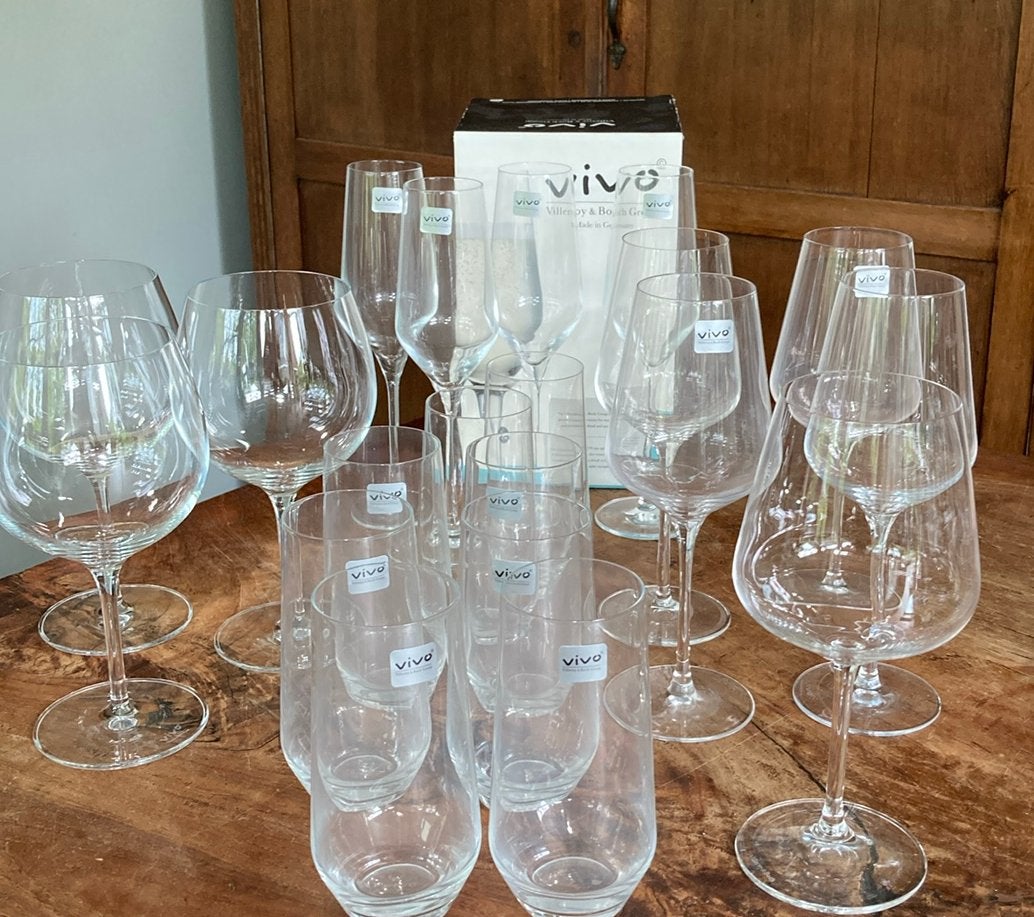 Vivo AH wijnglazen limonade en champagne en gin glazen glas, Ophalen of Verzenden, Zo goed als nieuw, Overige typen