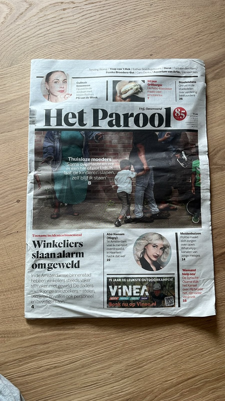Het Parool / bedankbericht Harry Styles, Ophalen of Verzenden, Zo goed als nieuw, Krant
