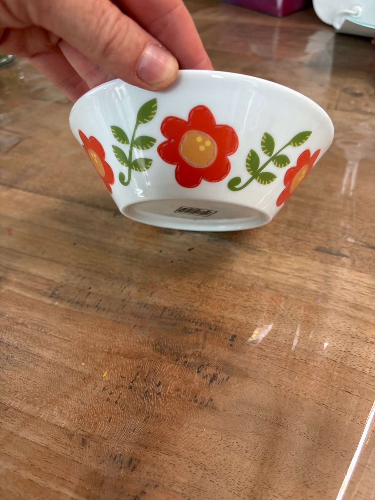 Vintage HEMA schaaltje met bloemmotief, Antiek en Kunst, Ophalen of Verzenden
