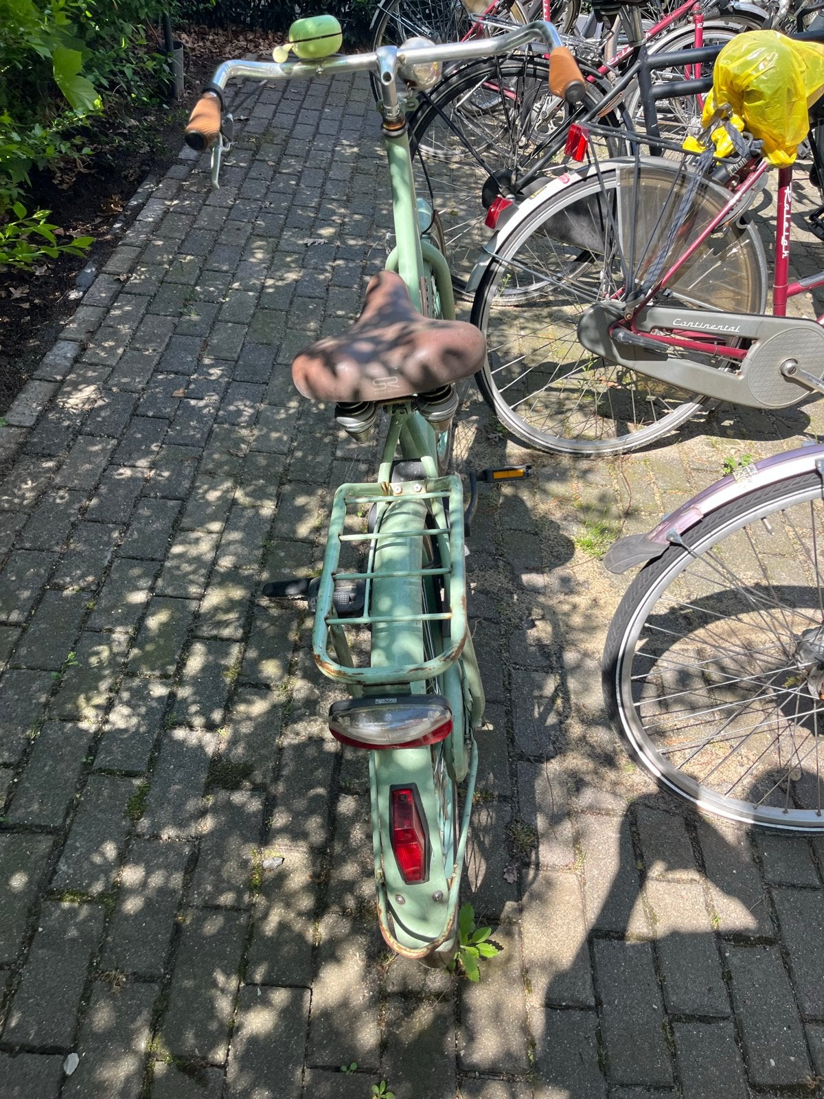 Vintage kinderfiets - Lichtgroen 26 inch, Terugtraprem, Gebruikt, Minder dan 47 cm, Ophalen