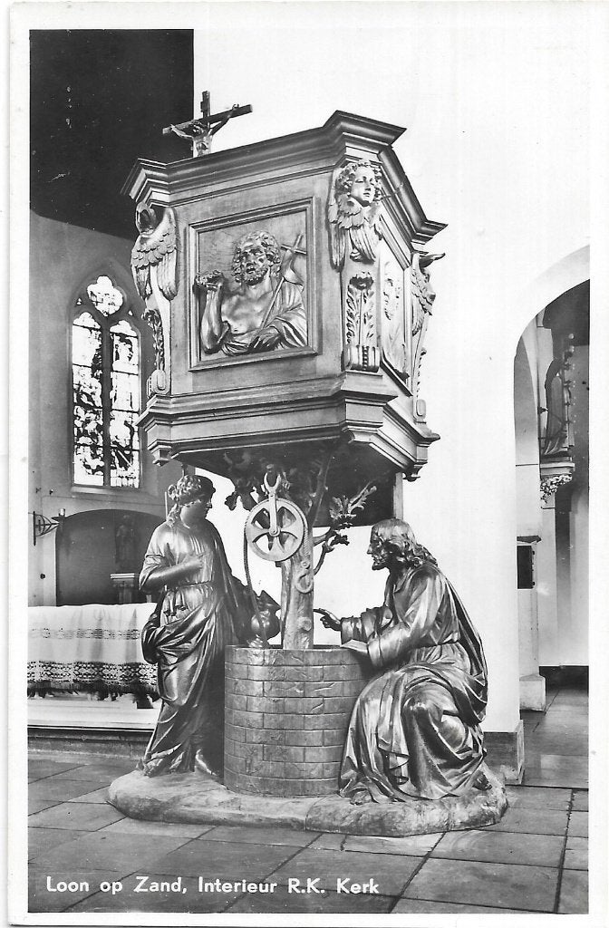 AK Loon op Zand - Interieur R.K. Kerk, Ophalen of Verzenden, 1940 tot 1960, Ongelopen, Noord-Brabant