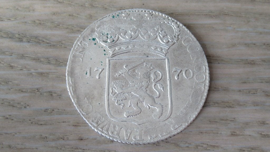 Zilveren provinciale dukaat 1770 Zeeland/ bodemvondst, Vóór koninkrijk, Zilver, Losse munt, Overige waardes