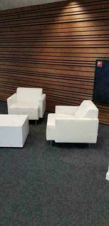 WIT LEDEREN FAUTEUIL MERK GELDERLAND, Ophalen, Gebruikt, 75 tot 100 cm