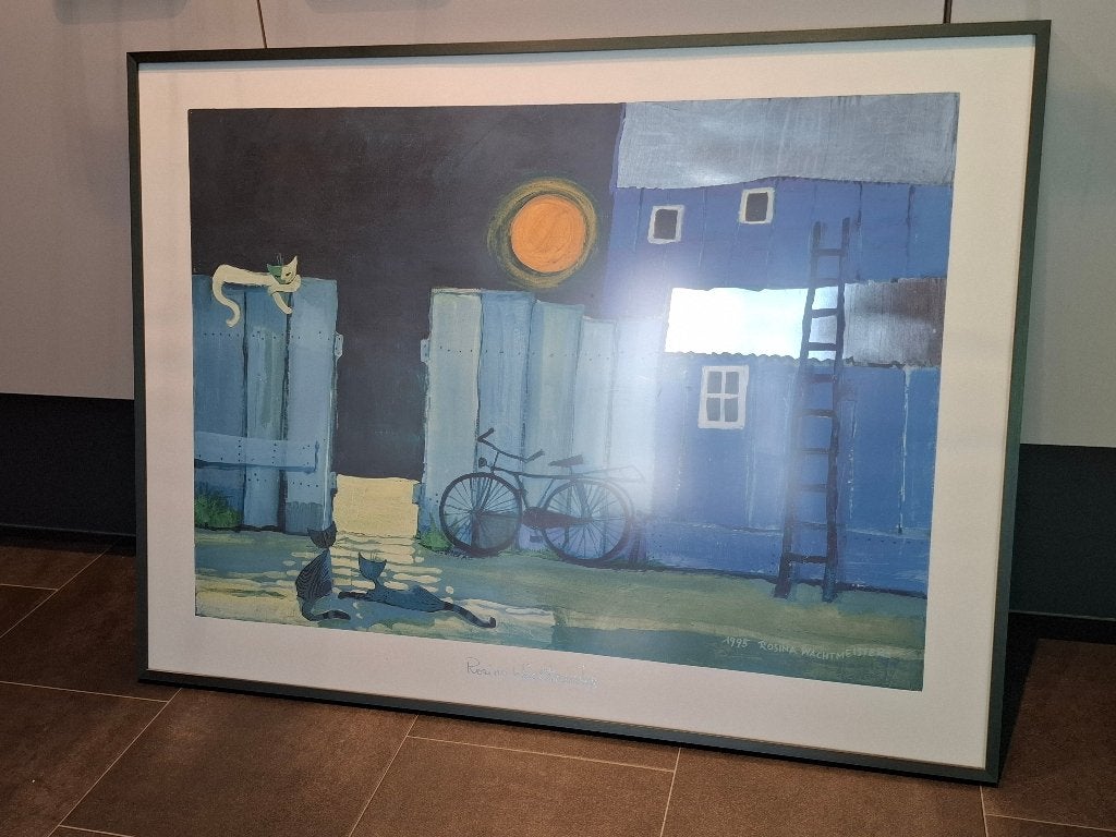 Poster - Rosina Wachtmeister - Katten en Fiets (60x80 cm), Ophalen, 50 – 75, Gebruikt, Foto of Poster