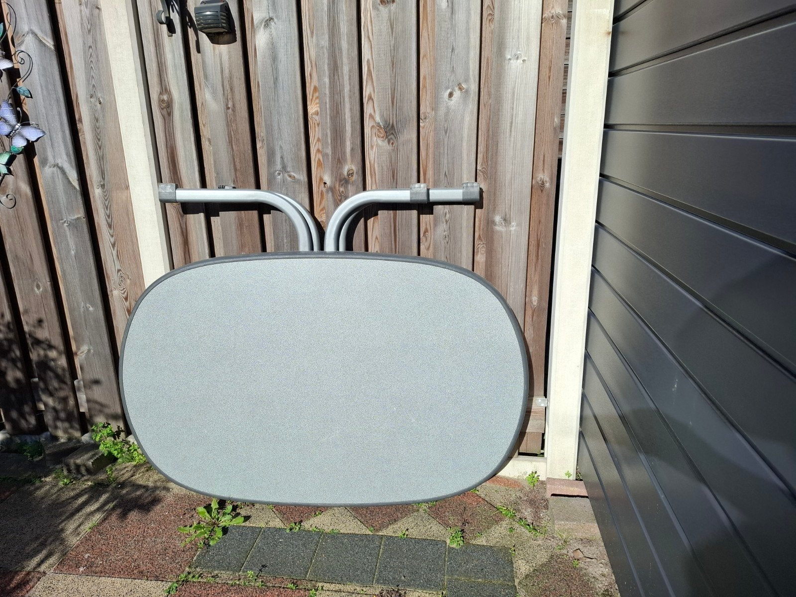 Mecalit inklapbare tuintafel, Ophalen, Gebruikt, Ovaal