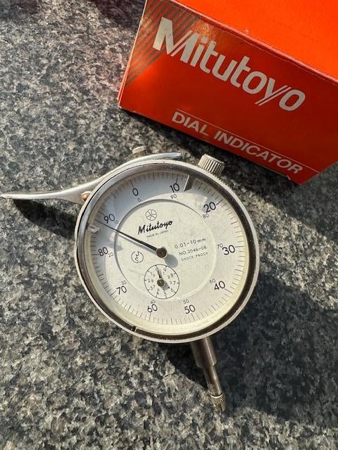 meetklok Mitutoyo 0.01 slag 0-10 mm dia. 57 mm, Ophalen, Gebruikt