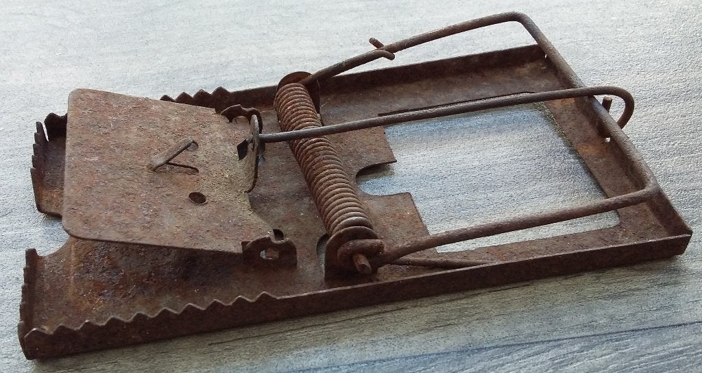 Model omstreeks 1940 -1950 Antieke Rattenval Rat Ratten Klem, Ophalen of Verzenden