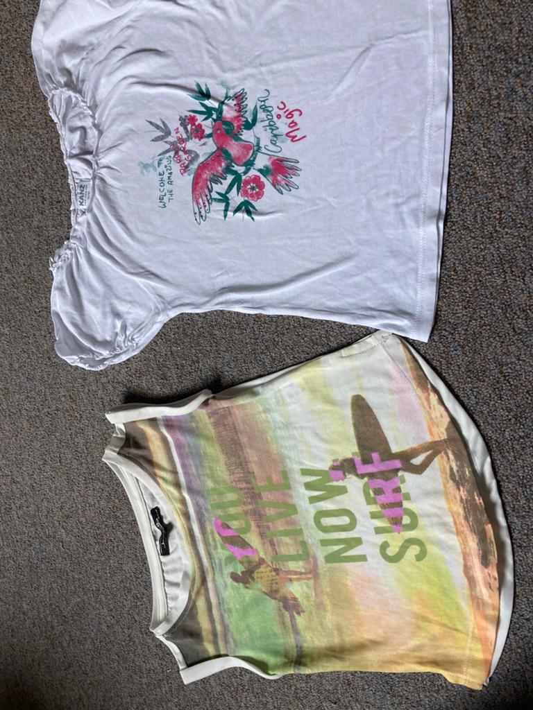 2xtshirt maat 104-110, Ophalen of Verzenden, Zo goed als nieuw, Meisje, Shirt of Longsleeve