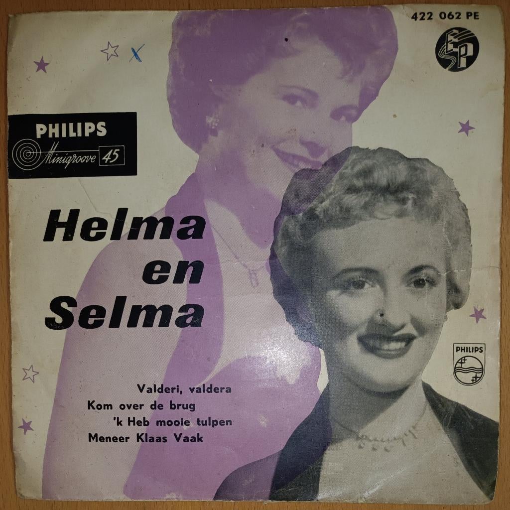 Helma & Selma  (EP Philips 422 062), Cd's en Dvd's, Vinyl | Nederlandstalig, Gebruikt, Fotohoes, Voor 1960, 7 inch