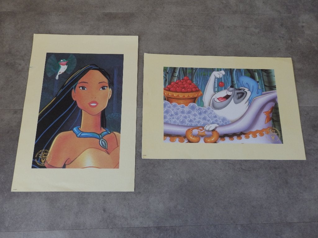 Pocahontas Percy Walt disney studios litho lithograph 1996, Verzamelen, Ophalen of Verzenden, Pocahontas of Kl. Zeemeermin, Zo goed als nieuw