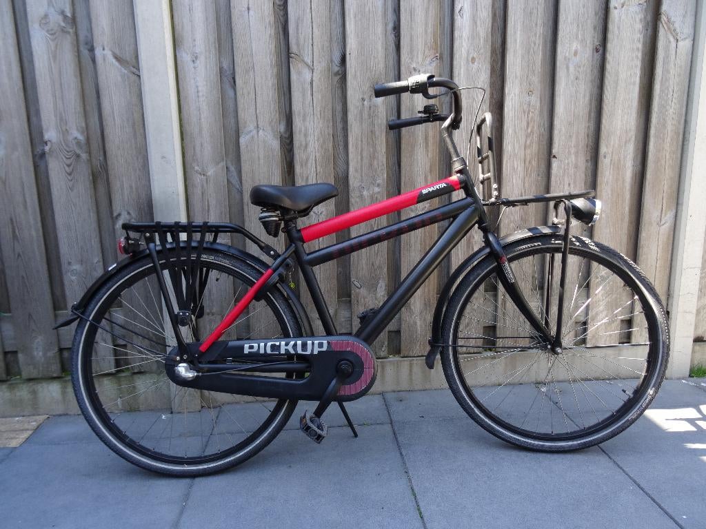 Sparta Pick-Up Transportfiets – 26 inch | Zwart/Rood ️, Fietsen en Brommers, Fietsen | Jongens, Terugtraprem, Versnellingen, Zo goed als nieuw