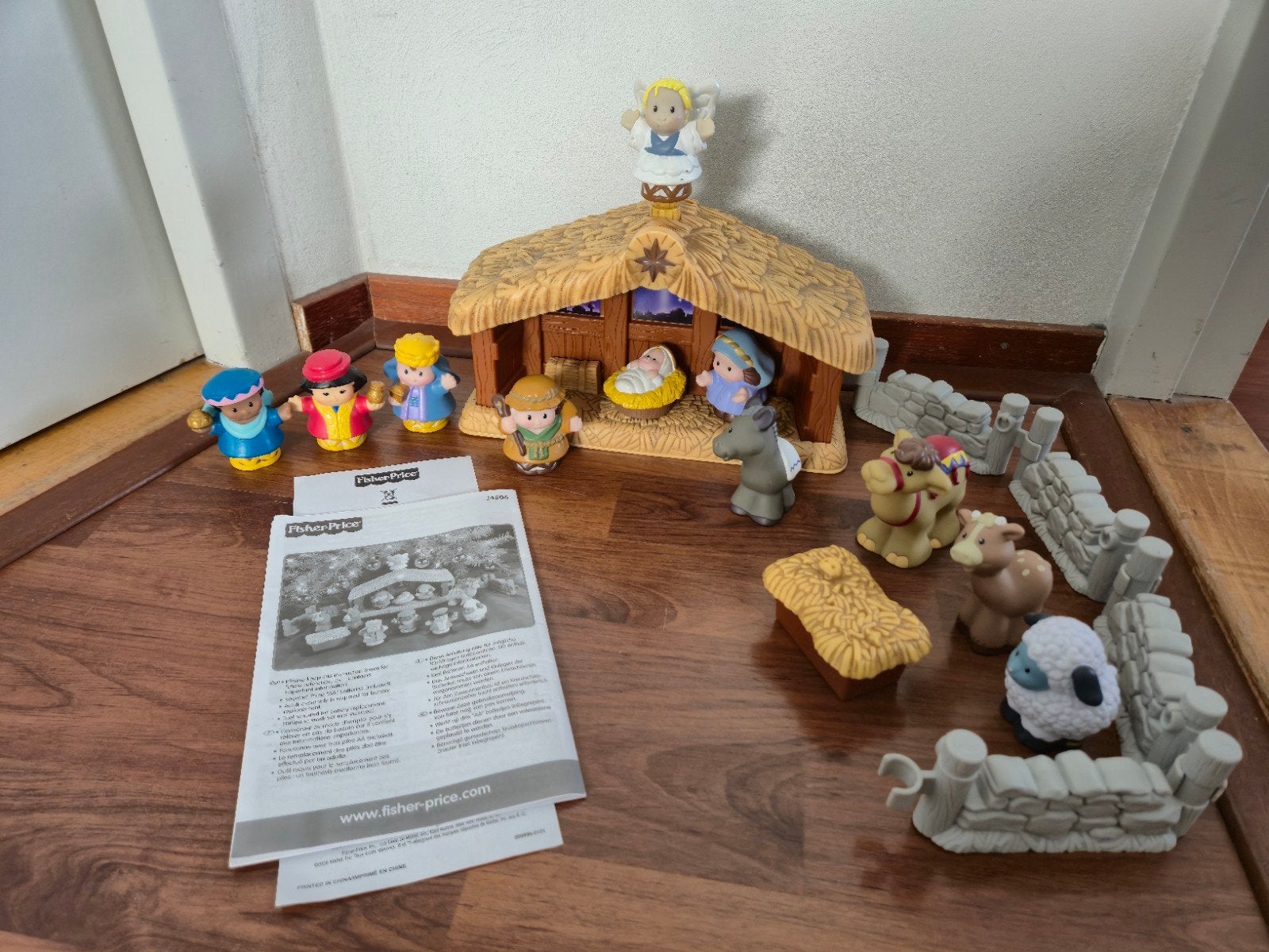 Fisher-Price Little People Kerststal met figuren, Ophalen, Zo goed als nieuw, Speelset