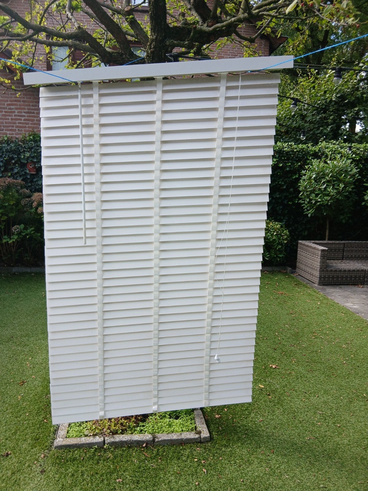 11x Witte jaloezieën met ladderband, 110x170 cm, Ophalen, Jaloezie, Gebruikt, Wit