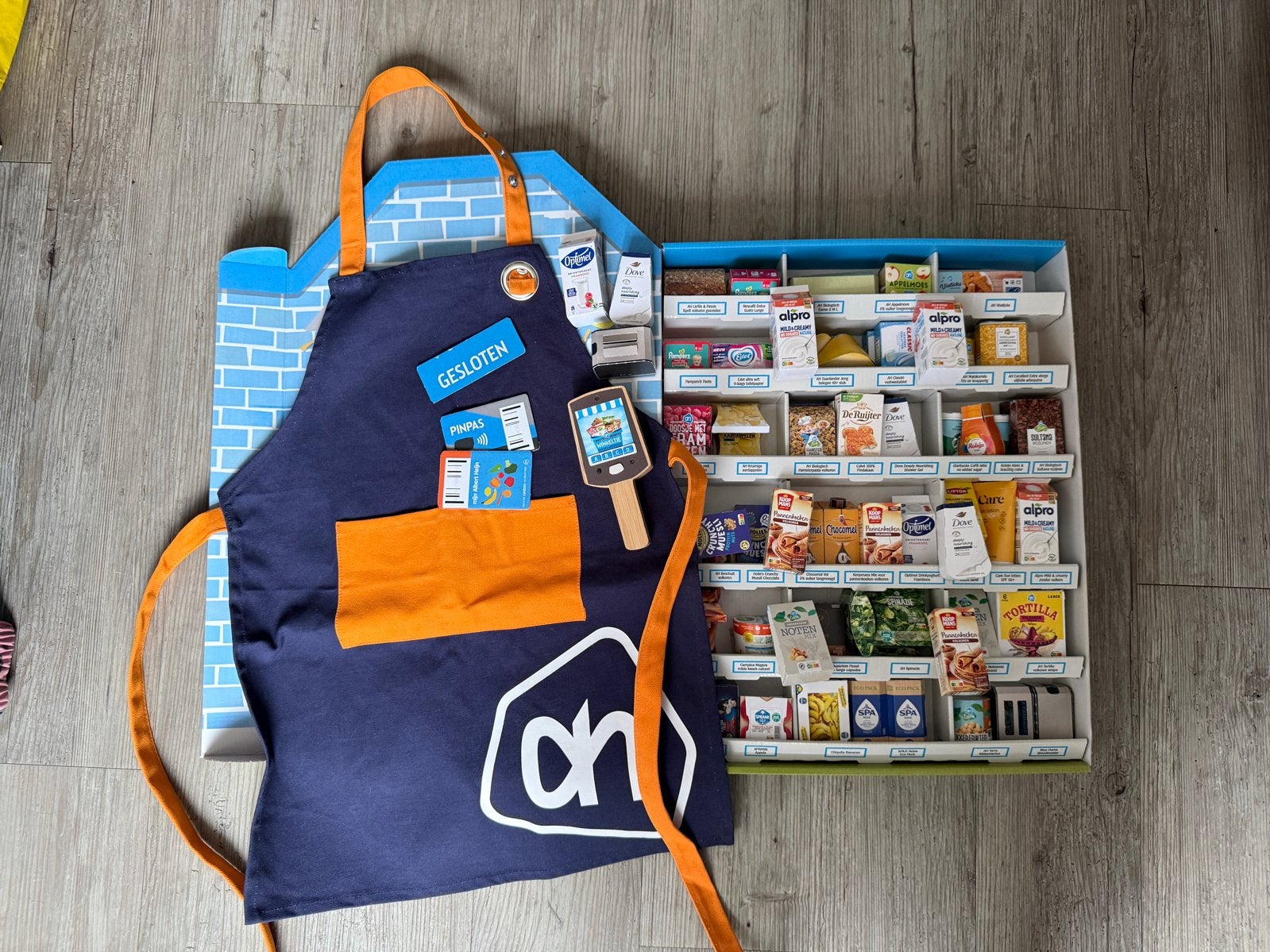 Albert Heijn Miniatuur Supermarkt Speelset met Schort, Ophalen, Zo goed als nieuw, Jongen of Meisje