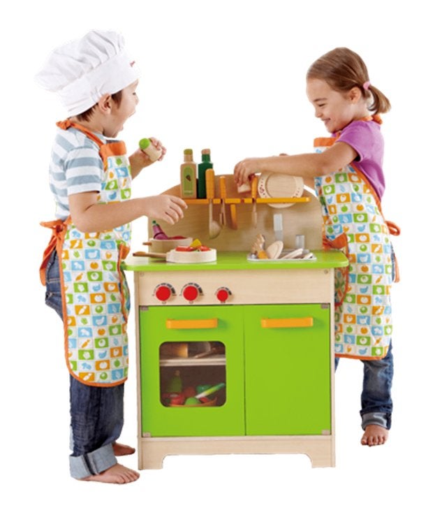 Houten speelkeuken groen Hape houten speelgoed, Edugro, Industrieweg 15, 5324 JX Ammerzoden, Info@hopsa.nl, Nieuw