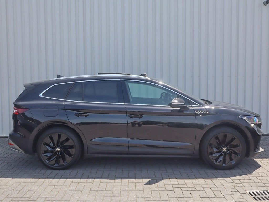 Skoda Enyaq 80 204pk First Edition High | SoH 91% | Lederen, Auto's, Skoda, 12 maanden, Achterwielaandrijving, Gebruikt, Zwart