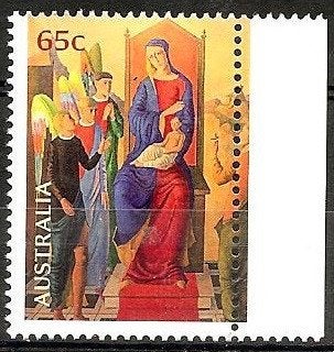 619 Australië 2025 Christmas met velrand, Verzenden, Gestempeld