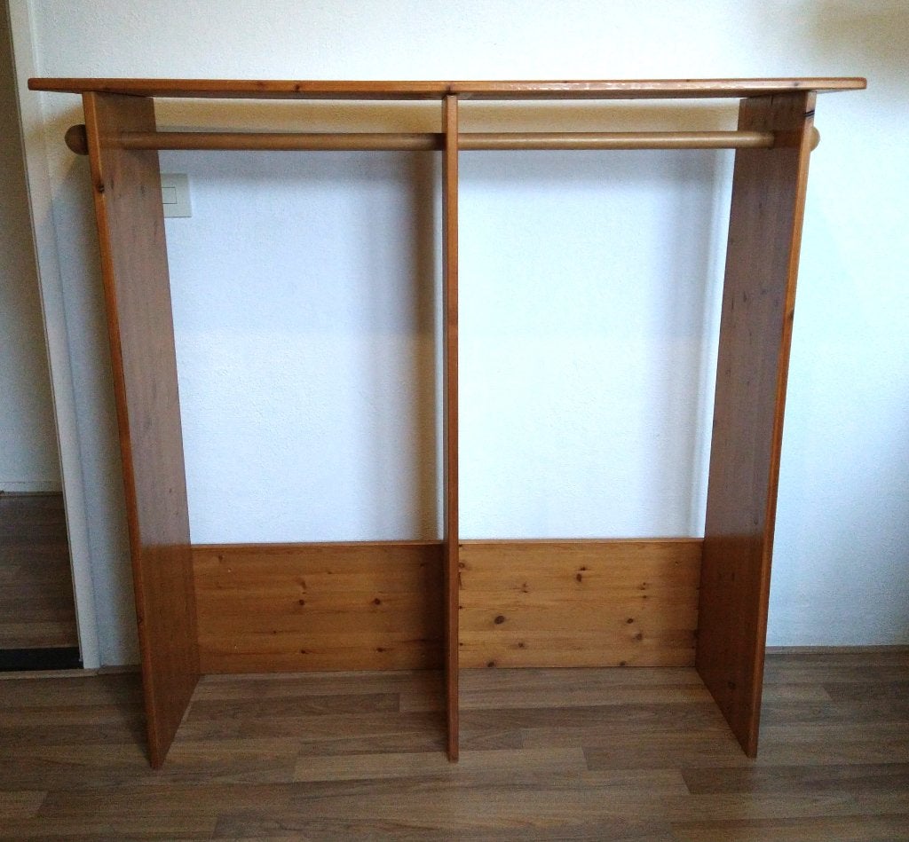 kledingrek grenen hout kapstok, Huis en Inrichting, Woonaccessoires | Kapstokken, Ophalen, 100 tot 150 cm, Zo goed als nieuw, Staande kapstok