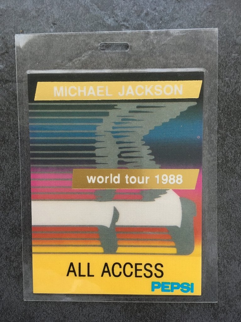 Michael Jackson - BAD tour alle area backstage pass, Hobby en Vrije tijd, Ophalen of Verzenden, Nieuw