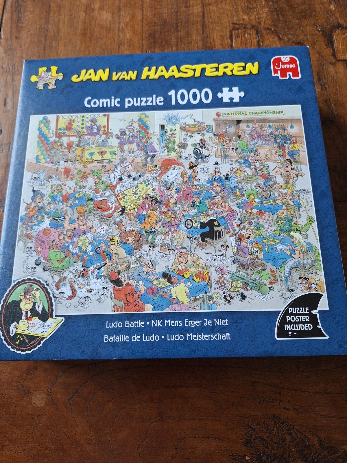 Jan van Haasteren Mens erger je niet 1000 stukjes, Ophalen of Verzenden, 500 t/m 1500 stukjes, Zo goed als nieuw