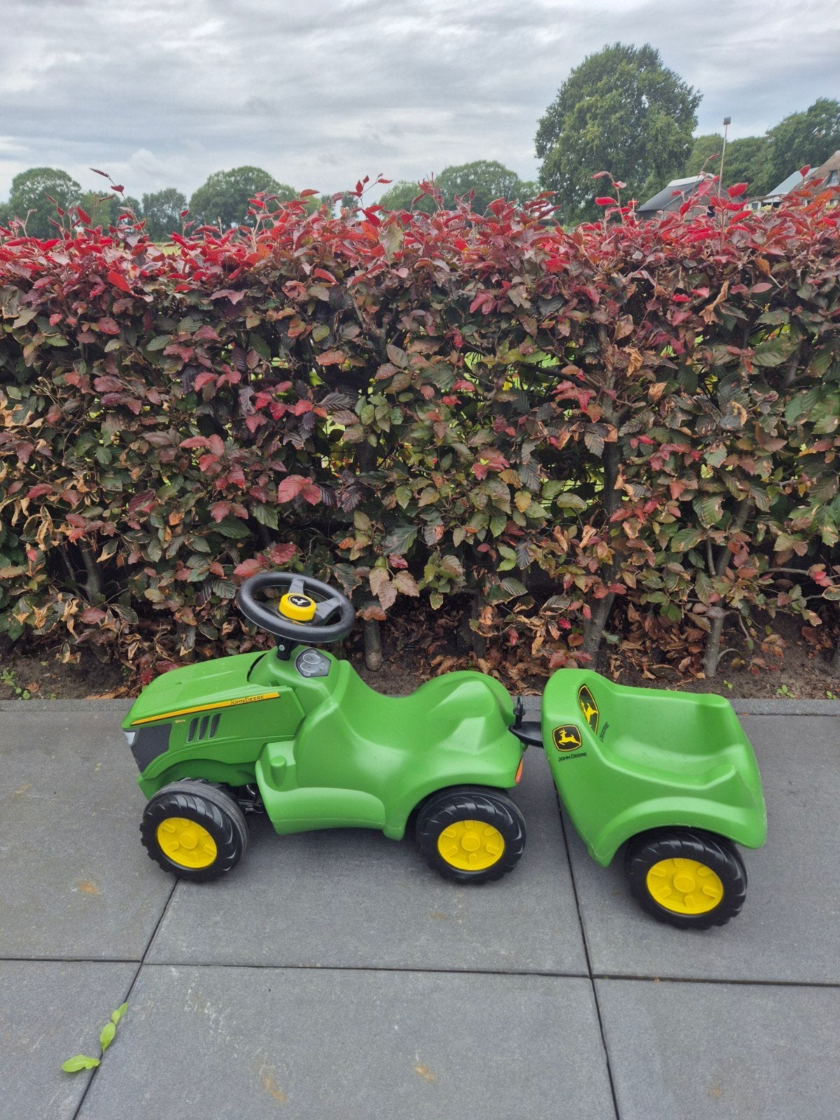 John Deere loop trekker met aanhanger, Kinderen en Baby's, Speelgoed | Buiten | Voertuigen en Loopfietsen, Ophalen