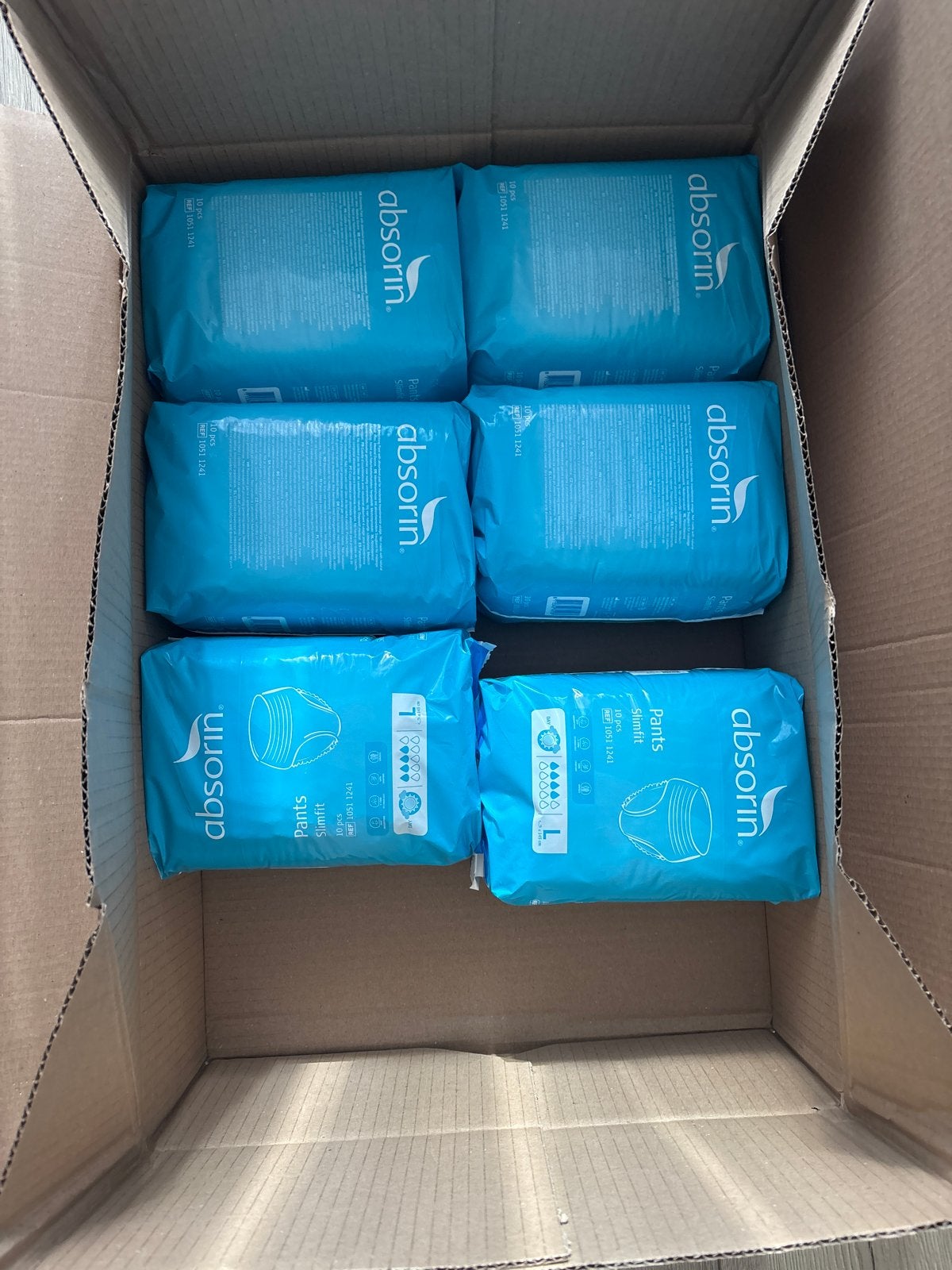 Absorin Pants Slimfit (Maat L, 10 stuks per pak) totaal 6pk, Ophalen of Verzenden, Nieuw