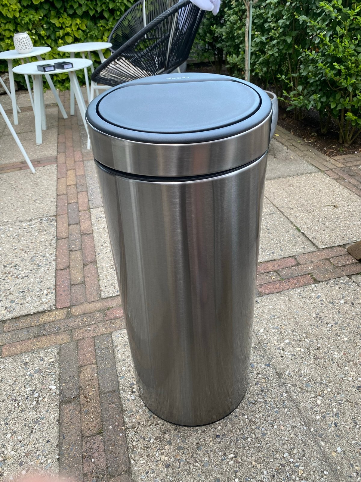 Brabantia Touch Bin 30L RVS, 30 tot 40 liter, Ophalen, Gebruikt, Rvs