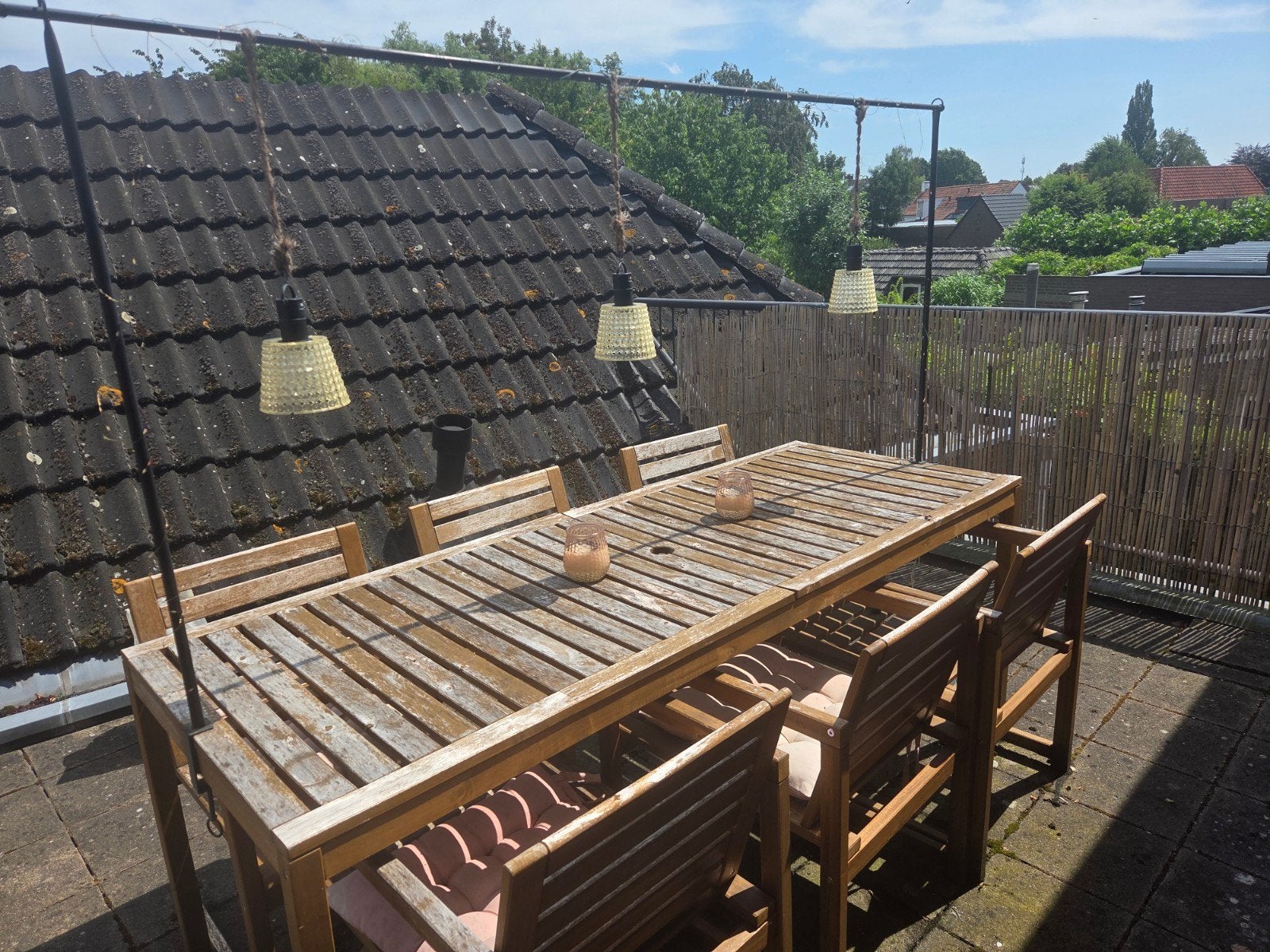 IKEA tuinset met 6 stoelen incl. decoratieve st, Ophalen
