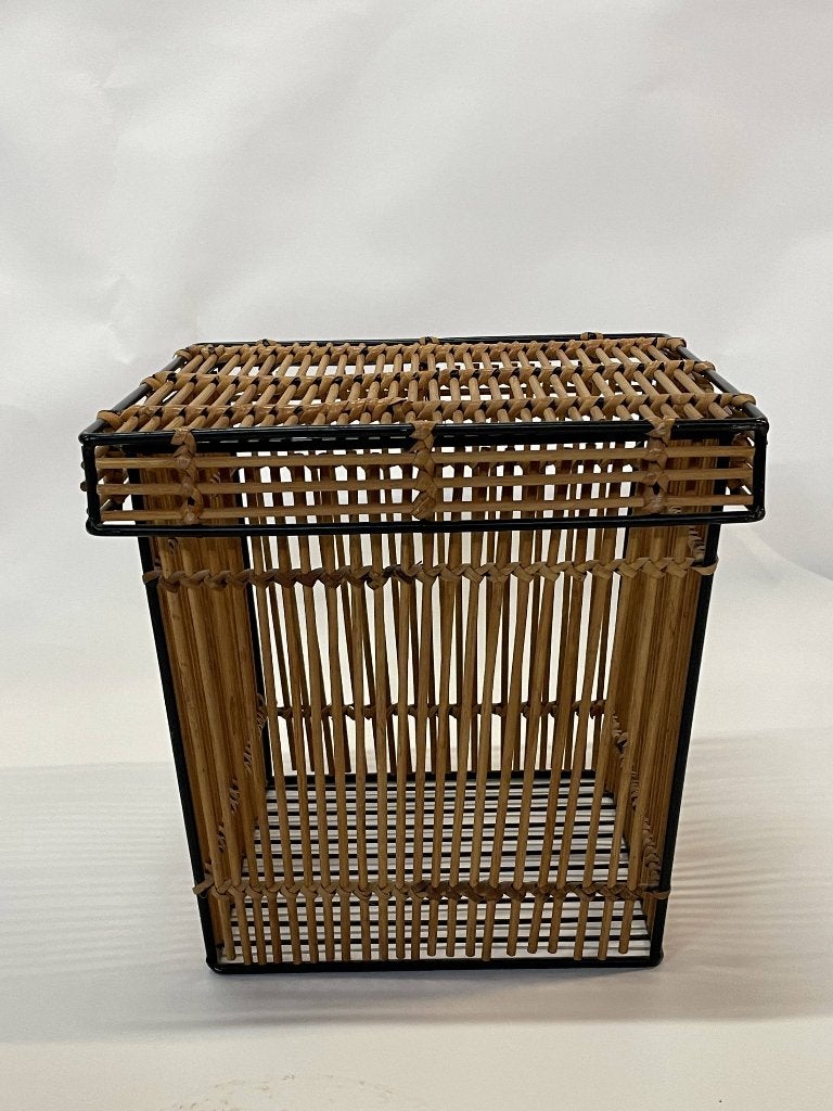 Vintage Rohe Noordwolde rotan mand Dirk van Sliedrecht 60's, Ophalen, Rond, Zo goed als nieuw, Riet