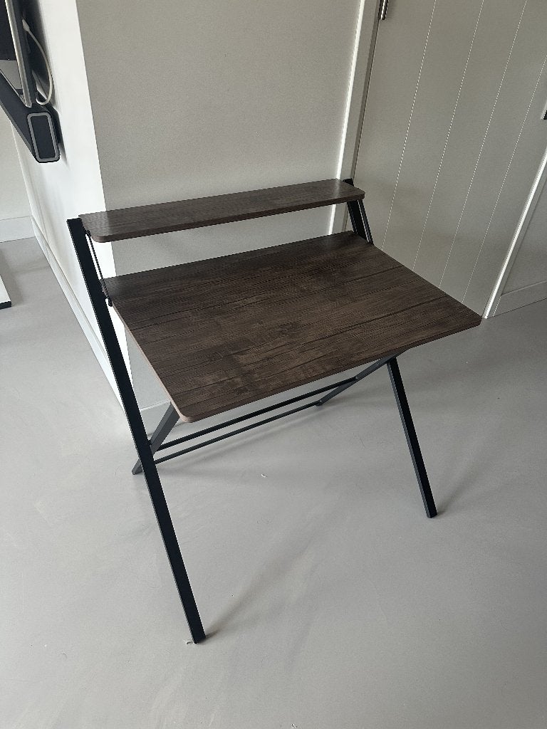 Inklapbaar bureau / computertafel met plank, Ophalen, Zo goed als nieuw