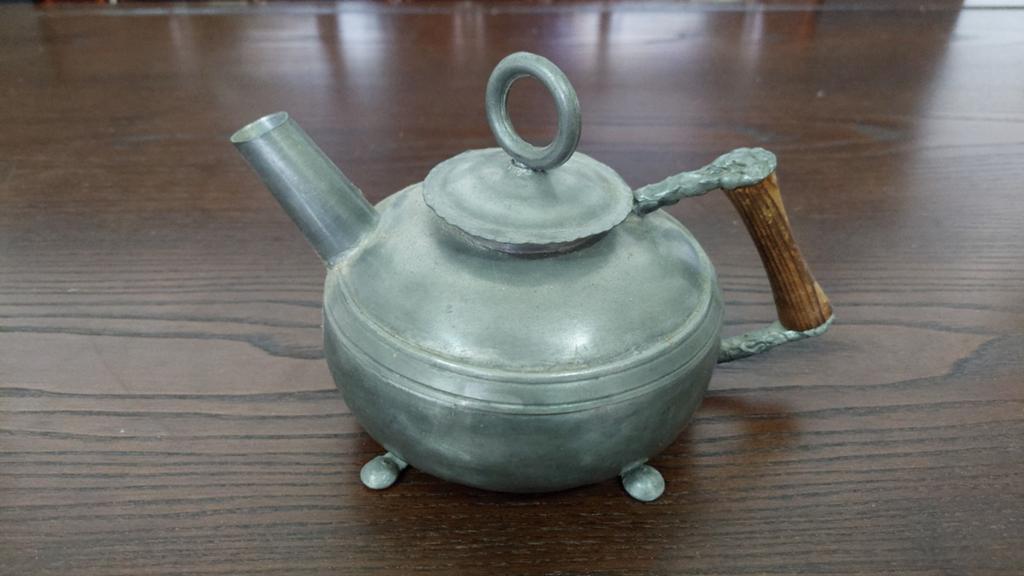 Tinnen theepot Handmade Pewter JA Norway, Antiek en Kunst, Antiek | Tin, Ophalen of Verzenden